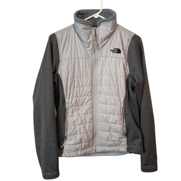 The North Face Womens M Gray Fleece & Nylon Jacket - Picture 1 of 7